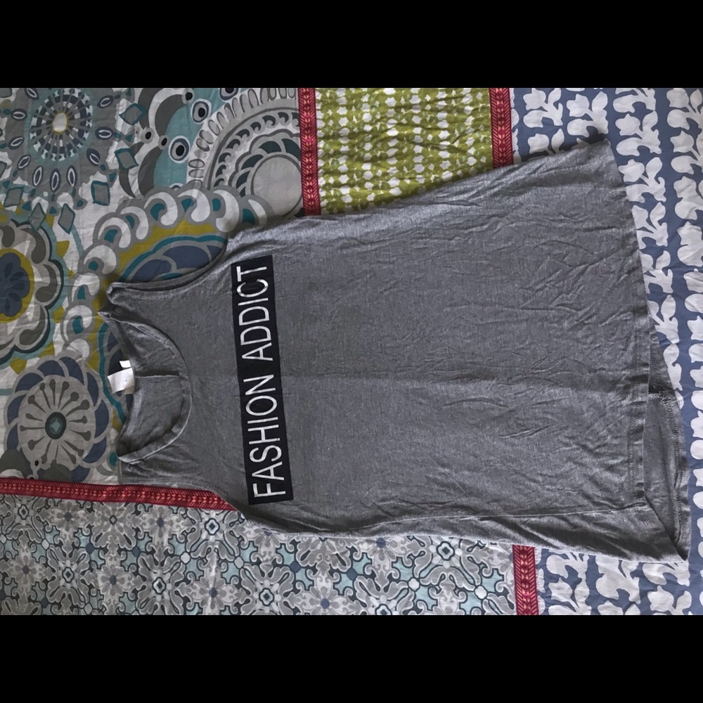 FASHION ADDICT tee grey and black summer M